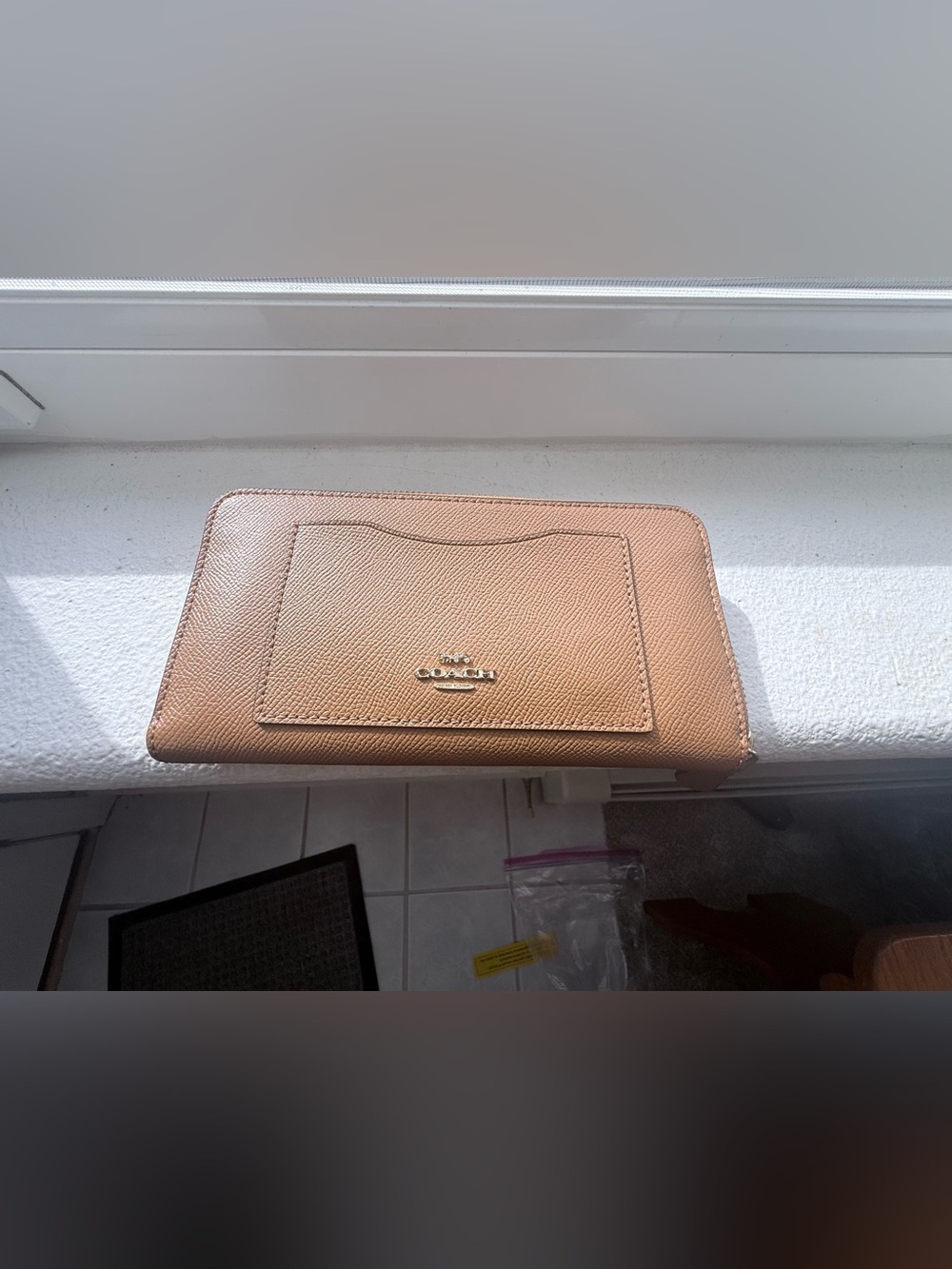 Coach Accordion Zip Wallet in Crossgrain Leather (Style F54007)
